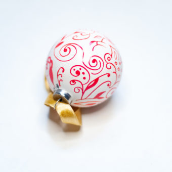 boule de noel, decoration fait main. Christmas decoration, hand made.