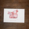 carte postale lapin rose